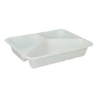 PP-Men&uuml;schale 227 mm x 178 mm x 40 mm 3-geteilt weiss 400+300+200 ml Produktbild