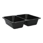 PP-Men&uuml;schale 227 mm x 178 mm x 50 mm 2-geteilt schwarz 650+550 ml Produktbild