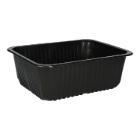 PP-Men&uuml;schale (mit Rippen) 227 mm x 178 mm x 80 mm ungeteilt schwarz 2300 ml Produktbild