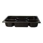 PP-Schale 1/2 GN 325 mm x 265 mm x 50 mm 7-geteilt schwarz 4x338+2x265+270ml Produktbild