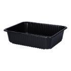 PP-Tray 227 mm x 178 mm x 60 mm undivided black with ribs 1800 ml product photo