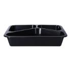 PP Tray 228 mm x 178 mm x 45 mm 3-divided black product photo