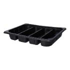 PP-Schale 1/2 GN 325 mm x 265 mm x 50 mm 4-spiessgeteilt schwarz 4x550 ml Produktbild