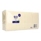 Serviette 33 cm x 33 cm 3-lagig 1/8 Falz Cream Produktbild