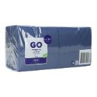 Serviette 24 cm x 24 cm 3-lagig 1/4 Falz dunkblau Produktbild