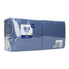 Serviette 33 cm x 33 cm 3-lagig 1/8 Falz dunkelblau Produktbild