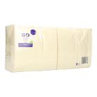 Serviette 40 cm x 40 cm 3-lagig 1/4 Falz champagner Produktbild