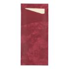 Pochette Sacchetto 8.5 cm x 19 cm bordeaux + napkin 2-ply cream product photo