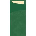 Pochette Sacchetto 8.5 cm x 19 cm hunter green + napkin 2-ply cream product photo