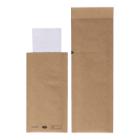 Bestecktasche Sacchetto XL Sealable 8,5 cm x 25 cm braun + Serviette 2lg weiss Produktbild