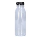 PET-bottle 330ml transparent with black lid product photo