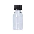 PET-Flasche 60ml transparent mit schwarzem Deckel Produktbild