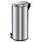 Abfallbeh&auml;lter &Oslash; 30 cm x 64 cm 30L silber mit Pedal Produktbild