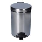 Abfallbeh&auml;lter &Oslash; 17 cm x 26 cm 3L Silber mit Pedal Produktbild
