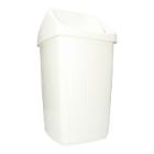 Abfallbeh&auml;lter 30 cm x 30 cm x 56 cm 25l weiss mit Schwingdeckel Produktbild