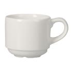 Tasse Porzellan &Oslash; 6 cm x 5 cm 83 ml weiss stapelbar (S) Produktbild