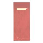 Pochette 8.5 cm x 20 cm bordeaux + napkin 2-ply champagne product photo