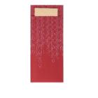 Bestecktasche 6 cm x 19,5 cm bordeaux + Serviette 2-lagig elfenbein Tork Advance Produktbild