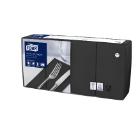 Napkin 33 cm x 33 cm 3-ply 1/8 fold black Tork Advanced product photo