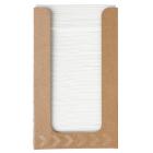 Serviette Bio Dunisoft 20 cm x 20 cm 1-lagig 1/4 Falz weiss in Spenderbox braun Produktbild
