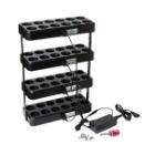 LED-Ladestation 30,5 cm x 12,4 cm x 43 cm schwarz f&uuml;r 4 LED-Sets Produktbild