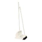 Kehrgarnitur 260 mm x 250 mm x 1000 mm weiss mit langem Stahlstiel Produktbild