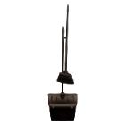 Kehrgarnitur 300 mm x 310 mm x 1000 mm schwarz mit langem Stahlstiel Produktbild