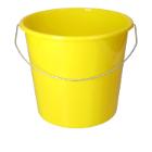 Eimer &Oslash; 28 cm x 25,5 cm 10L gelb mit Metallb&uuml;gel Produktbild