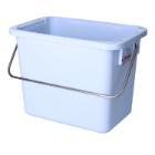 Eimer 27,8 cm x 17,6 cm x 21,6 cm 6L grau mit Farbclips Produktbild