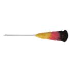 Staubwedel mit elastischem Stab Synthetik 68cm schwarz-rot-gelb Produktbild