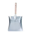 dustpan 430 mm x 215 mm x 170 mm silver metal with wood handle product photo