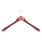 Coathanger wood without bar with wide shoulder mahogany product photo