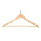 Coathanger wood with non-slip bar and anti-theft protection light brown product photo
