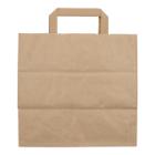 Kraftpapier-Tragetaschen 26 cm x 17 cm  x 25 cm braun 70g VERIVE Produktbild
