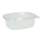 Salatbox rPET 150 mm x 124 mm x 55 mm 500ml transparent mit anh. Deckel VERIVE Produktbild