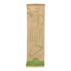 Holz-Besteckset Gabel+Messer+L&ouml;ffel+Serviette gewachst VERIVE FSC 100% Produktbild