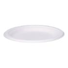 Sugarcane plate &Oslash; 17.4 cm x 2 cm undivided white VERIVE product photo