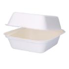 Bagasse-Men&uuml;box 153 mm x 147 mm x 42 mm ungeteilt 350 ml weiss VERIVE Produktbild
