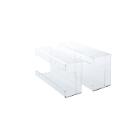 Acrylic disposable glove dispenser XL 25 cm x 13.5 cm x 9.5 cm transparent 3part product photo