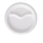 Bagasse-Teller &Oslash; 22 cm 2-geteilt weiss Produktbild