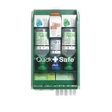 Sikkerhedsskab QuickSafe Complete m/øjenskyller brandgel plastre kompres sårrens product photo