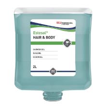 Cremesæbe Estesol Hair & Body blå med parfume blomstermærket 4x2 ltr product photo
