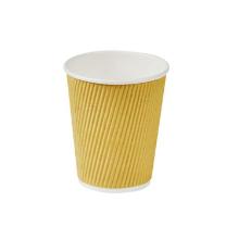 Kaffebæger Pap 25 cl 8 oz Ripple Wall Natur product photo