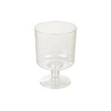 Vinglas på fast fod 20 cl klar plast ps product photo