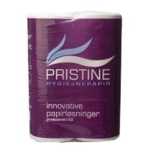 Toiletpapir Pristine Extra Soft 2 lag nyfiber 160 gram 48 meter 417 ark 10x6 rl product photo