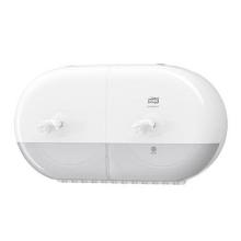 Dispenser Tork toiletpapir SmartOne T9 twin hvid plast product photo
