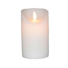 LED bloklys Ø75xH120mm Paraffin med bevægelig flamme Hvid product photo