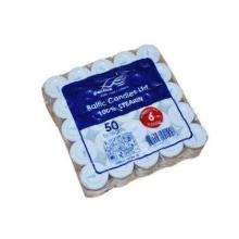 Fyrfadslys ren stearin 50 stk Brændetid 6 timer product photo