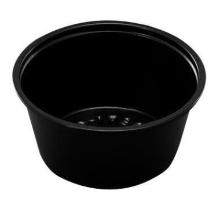 Dressingbæger 90 ml/3 oz Ø74 x 32 mm Sort PP product photo