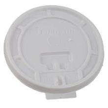 Plastlåg fladt med drikkeklap 100FDT til termobægre med Ø88 mm Hvid product photo